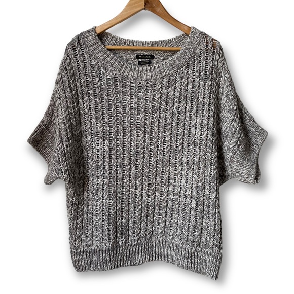 NWOT Massimo Dutti Boxy Sweater Top Vest Chunky Crochet Knit Layering Aritzia M - Picture 1 of 7